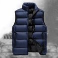 thumbnail image 2 of NOLDARES Men's Padded Puffer Vest Winter Casual Work Sports Travel Outdoor Puffer Pockets(Blue,3XL), 2 of 5
