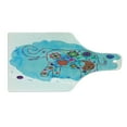 thumbnail image 2 of Elephant Cutting Board, Thailand Elephant Colored in Paisleys Aqua Background Watercolor Nature, Decorative Tempered Glass Cutting and Serving Board, in 3 Sizes, by Ambesonne, 2 of 5