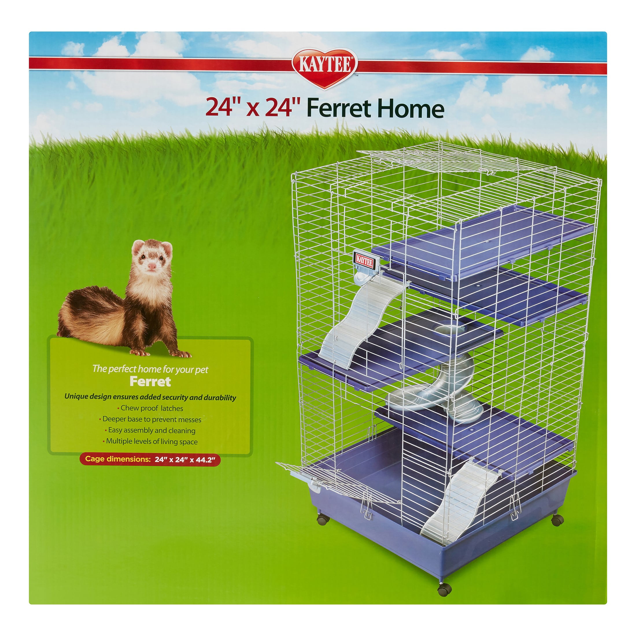 Kaytee Ferret Home Plus Small Animal Cage, 24" x 24"