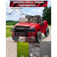 thumbnail image 4 of Eastvita 12V Licensed RAM Ride-On Pickup Truck, Remote, Suspension, Double Doors, Music, LED, 4 of 7