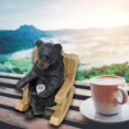 thumbnail image 5 of Rustic Brown Bear in Rocking Chair Figurine - Tabletop Decor Accent for Home, Kitchen, Office, Shelf, Coffee Table & Desk - Unique Cabin/Lodge-style Piece, 5 of 8