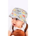 thumbnail image 2 of Wear Sierra Baby Boys’ Cartoon Animal Print Fedora Hat, Soft UV Protection, White, One Size, 2 of 3