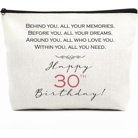 30th Birthday Gifts for Women: Makeup Bag & Decorations for Her 30th Birthday