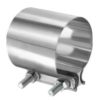 Exhaust Clamp 3.3" Stainless Steel Lap Joint Band Clamp Exhaust Pipes Connection with M10 Screws for Car Muffler Elbow Pipes