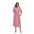 thumbnail image 2 of MAYFISH Women's 100% Cotton Robes Lightweight Kimono Long Soft Bathrobe for Women with Pockets(DustyRose,S), 2 of 6