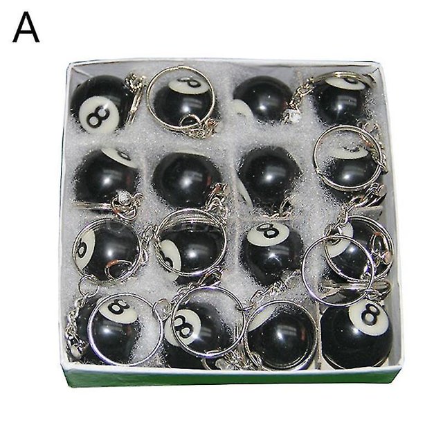 16 unids/set Mini llavero en forma de billar 25mm resina bola de billar llavero negro 8 moda decoraciones colgantes envío directo,a,11 Feliz Sencillez