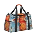 thumbnail image 2 of Bingfone Refreshing Citrus Splash Print Travel Duffel Tote Bag,Waterproof Shoulder Weekender Bag For Women and Men Swim Sports Travel Gym Bag，Foldable and expandable bag Lightweight, 2 of 7