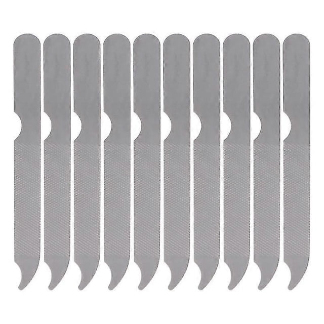 10pcs Stainless Steel Metal Nail Art New Pedicure Tool Dual Sided File Manicure