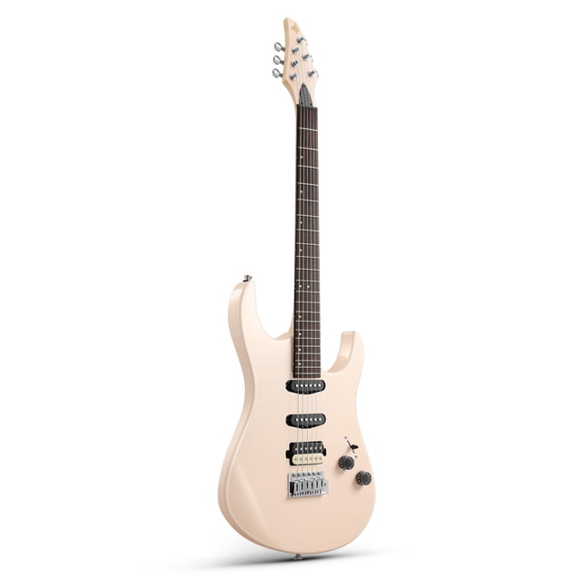 Guitarra eléctrica Donner DMT-66 de tamaño completo de 39 pulgadas con funda rosa