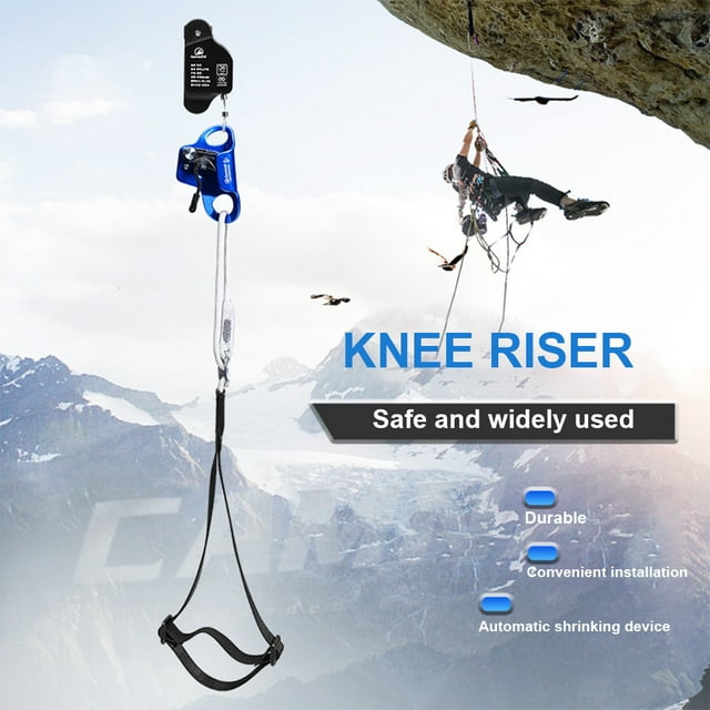 Baohd Knee Ascender Sturdy Climbing Aider Professional Fall Protection Harness Rescue for Remedy Emergency Supplies for Mountaineering