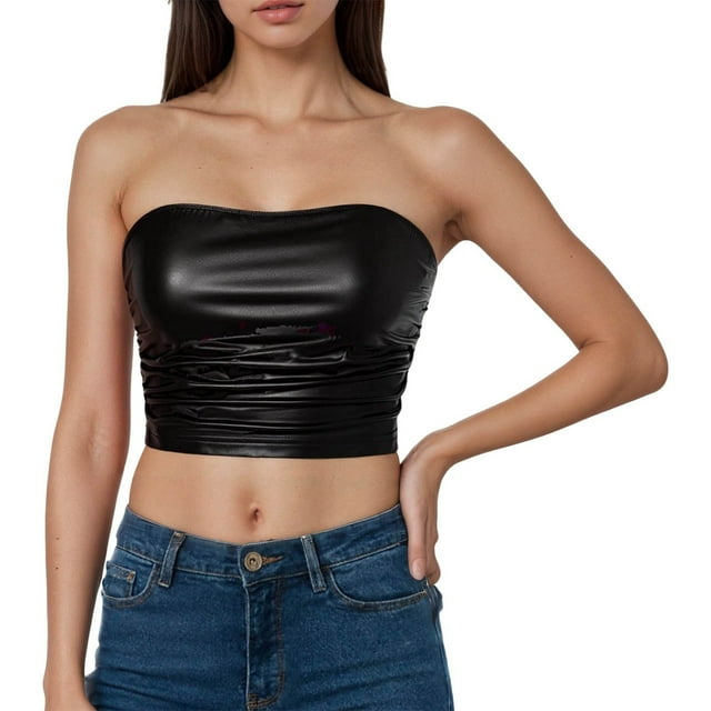 GDREDA Camisole Ajustée Mode Sans Manches Extensible pour Usage Quotidien et Superposition Confortable Col Roulé Noir,P