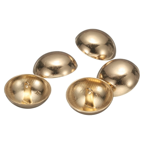 Uxcell 5Pcs Hal-Domed Metal Sewing Buttons, 1" Half Round Mushroom Pearl Cap Metal Buttons for Blazer Suit, Coat, Gold
