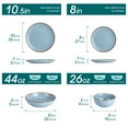 thumbnail image 5 of Malacasa 16 Pcs Dinnerware Sets for 4, Plates and Bowls Set, Stoneware Tableware Dishwasher Microwave Safe, Blue, 5 of 7