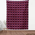 thumbnail image 3 of Ikat Fabric by the Yard, Abstract Tile Design with Scribbled Geometric Shapes in Vertical Alignment, Decorative Upholstery Fabric for Sofas and Home Accents, Multicolor by Ambesonne, 3 of 4