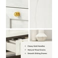 thumbnail image 4 of Joyyskill 3 Drawer Dresser Modern Chest of Drawers Storage Cabinet with Golden Handles, Wood Nightstand End Table, Antique White, 4 of 7