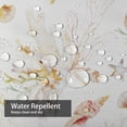 thumbnail image 5 of LALILO Watercolor Corals Seashells Seamless Coral Sea Shell Shower Curtain, 72x72 in, 12 Hooks, 5 of 6