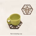 thumbnail image 5 of Posavasos para bebidas, decoración de Bar, posavasos de madera, diseño de panal, posavasos para muebles, decoración artística de pared, posavasos de mesa, 5 uds., 5 of 5