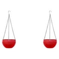 thumbnail image 2 of Transemion 2x Breathable And Not Easy To Deform Hanging Flower Pots For Indoor And Outdoor red 2Set, 2 of 6