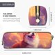 thumbnail image 3 of Disketp Sunset Cloud Corgi Estuche de Lápices de Cuero con Cierre, Estuche Compacto para Papelería, Bolígrafos y Accesorios Pequeños, 3 of 7