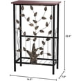 thumbnail image 3 of Etryway Cosole Table with Magazie Holder - Metal Tree Desig, Wood Top with for Etrace, Hallway, Bedroom, Bathroom, 3 of 3