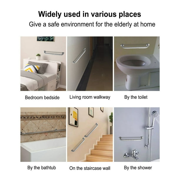 Barra de apoyo para ducha, barra de apoyo para baño, barra de apoyo para baño de acero inoxidable 304, barra de apoyo para baño fabricada con cuidado