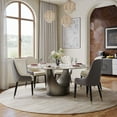 thumbnail image 3 of POVISON-Hobart - Round Glossy Sintered Stone Dining Table, 3 of 6