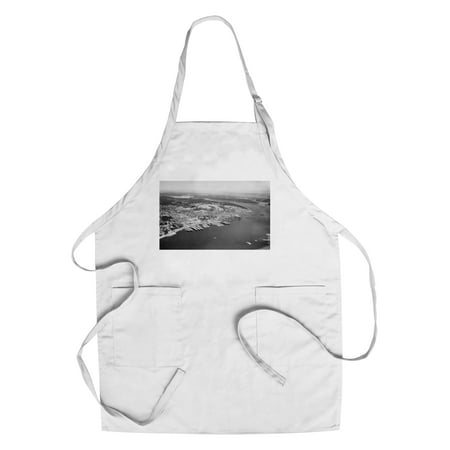 Aaron Photograph - Bremerton, WA - Aerial View of City Photograph (Cotton/Polyester Chef's Apron)