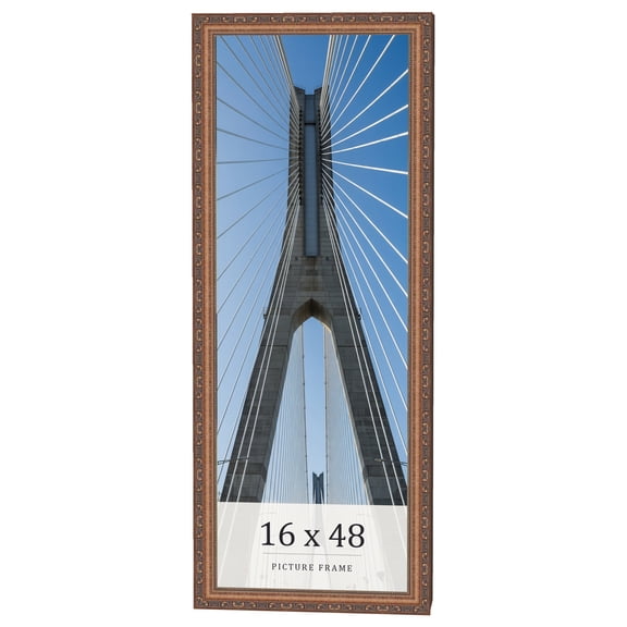 16x48 Frame Gold Solid Wood Picture Frame Width 1.25 Inches | Interior Frame Depth 0.375 Inches |