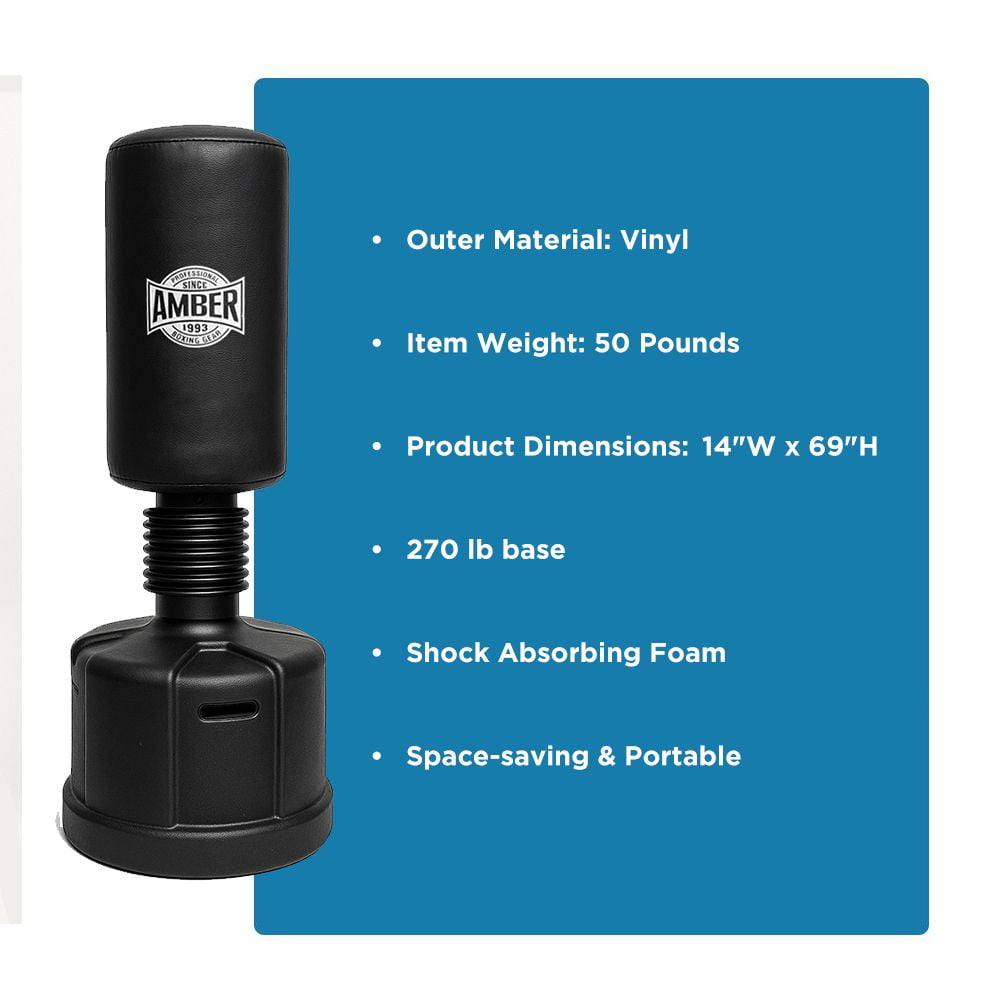 Heavy Duty Freestanding Boxing Punching Heavy Bag for Adults & Kids Freestanding Punching Bag Heavy Boxing Bag Solid Base - Free Stand Kickboxing Bags Kick Punch Bag for Home or The Gym