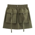 thumbnail image 2 of Ruimatai Women's Summer Workwear Short Skirt with Pockets, Casual Comfortable Stretch Polyester Half Skirt for Outdoor Beach Party Dating, 2 of 9