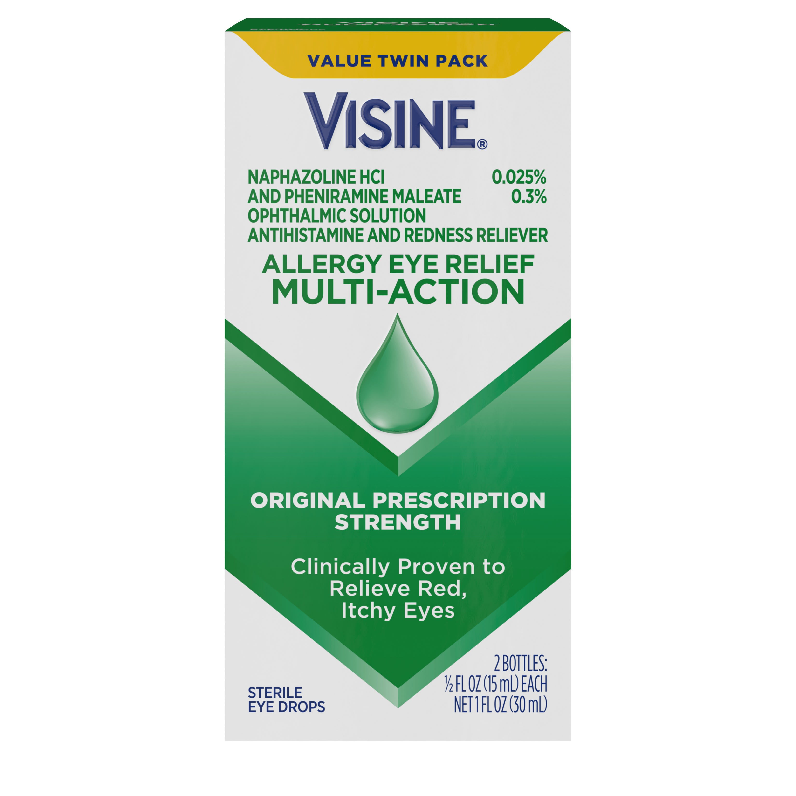 Visine Allergy Relief MultiAction Antihistamine Eye Drops, 0.5 fl. oz