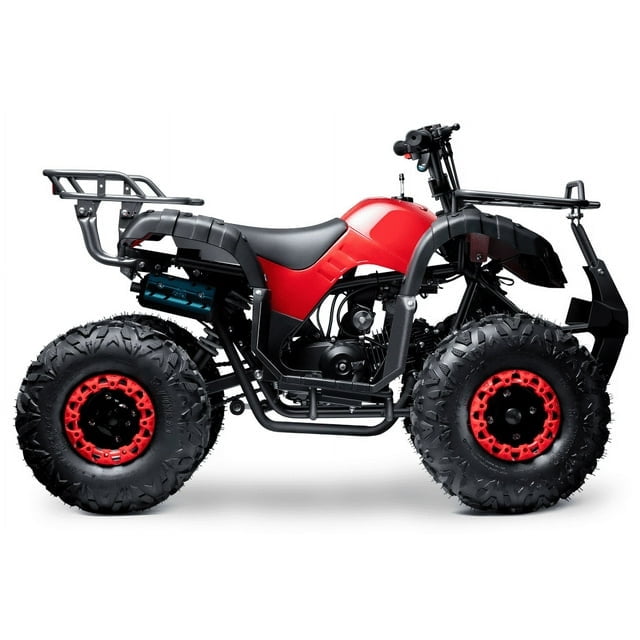 Seangles, 125cc ATV Four Wheeler Gas Powered 4 Wheeler Quad - Tested and Fully Assembled (Red)