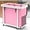 Pink-3 Setion, variant on 190L (50 Gal) Extra Large Fashion Laundry Hamper 2 Section with Lid, Rolling Laundry Basket Hamper with Handle, Laundry Organizer Storage Cart with Sturdy Metal Frame for Laundry Room, Hotel, black
