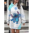 thumbnail image 2 of Sudadera con capucha de Disney Stitch para mujer, vestido de suéter informal de calle, moda de viento Simple, regalo de cumpleaños, Top nuevo, 2 of 4