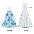thumbnail image 3 of Dailycode Kitchen Wash Cloths with Hanging Loops Absorbent Absorbent Quick Drying Hand Towels, 2 Pack, Shark with Love Balloon, 3 of 7