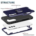 thumbnail image 3 of For Samsung Galaxy S21 FE 5G 3 in 1 Ring Holder PC + TPU Phone Case, 3 of 4