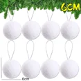 thumbnail image 3 of 6/60 bolas de nieve de espuma blanca para colgar en el árbol de Navidad, adornos de bolas de nieve artificiales falsas, suministros de decoración para fiestas de Año Nuevo, 3 of 5