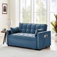 thumbnail image 5 of Tabaray 55.2" Loveseat Sofa Bed, Pull Out Bed Sleeper Sofa Couch, Modern Velvet Convertible Lounge Sofa Bed Small Twin w Adjustable Backrest for Small Space, Living Room, Office, Camper Travel Trailer, 5 of 19