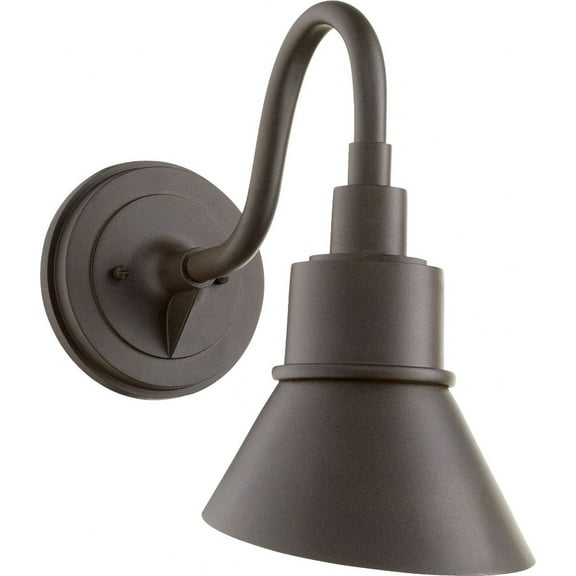 730-86-Quorum Lighting-Torrey - 1 Light Small Outdoor Wall Lantern in Transitional style - 7.5 inches wide by 13.75 inches high-Oiled Bronze Finish