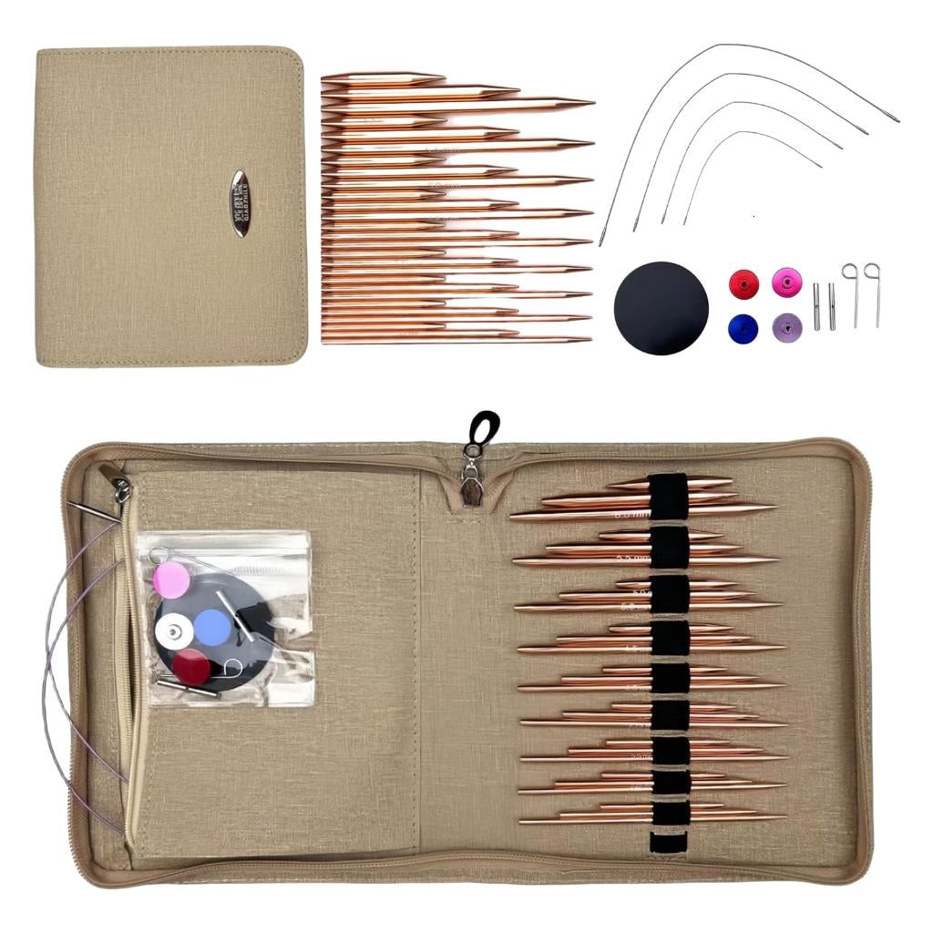Weaving Yarns Knitting Tool Weave Accessory Kits Circular Knitting Needle Set Aluminum Interchangeable Crochet Needle