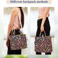 thumbnail image 4 of FORMRS Womens Corduroy Tote Bag Crossbody Shoulder Handbag with Pocket, Small Colorful Flower, 4 of 7