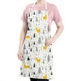 thumbnail image 5 of Multicolor Christmas Apron-Garden Aprons for Women with Pockets-Cotton Linen Waterproof Kitchen Cooking Gardening Aprons Adjustable for Kitchen,Cooking,BBQ and Salon 32"x27", 5 of 7