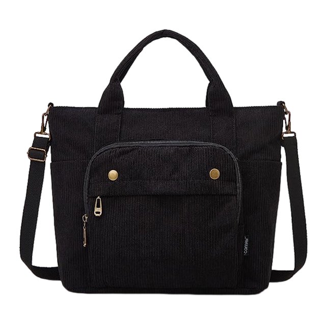 Bolso cruzado de pana con correa ajustable, bolso informal para mujeres y niñas