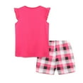thumbnail image 5 of Cethrio Girls Summer Outfit Sets, Cotton Cute Flutter Sleeve Girls' Clothing Sets Hot Pink Size 6T, 5 of 5