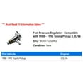 thumbnail image 2 of Fuel Pressure Regulator - Compatible with 1988 - 1995 Toyota Pickup 3.0L V6 1989 1990 1991 1992 1993 1994, 2 of 2