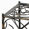 thumbnail image 3 of Benjara Scrolled Metal Frame Plant Stand with Square Top, Large, Black, 3 of 5