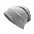 thumbnail image 2 of Lightweight Cotton Beanie, Breathable Thin Sleep Hats for Running Cycling Hiking Fishing Light Gray, 2 of 3
