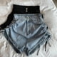 thumbnail image 4 of Ropa de calle Retro, pantalones cortos de verano, disfraz de niña, pantalones de ocio de cintura alta, atuendo de mujer, Vintage, resistente al Prendas para la parte inferior del cuerpo Azul 2XL Sonducket AP019256-10, 4 of 6