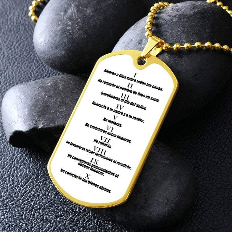 アクセサリー TEN condiment necklace Men's Vintage Ten Commandments Necklace Moses Silver Hebrew