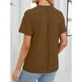 thumbnail image 6 of pstuiky Womens Casual Tops Casual Short Sleeve Crew Neck Women'S Clothing Comfy Loose Fit Solid Color Athletic Shirts Workout Tops for Women, 6 of 7